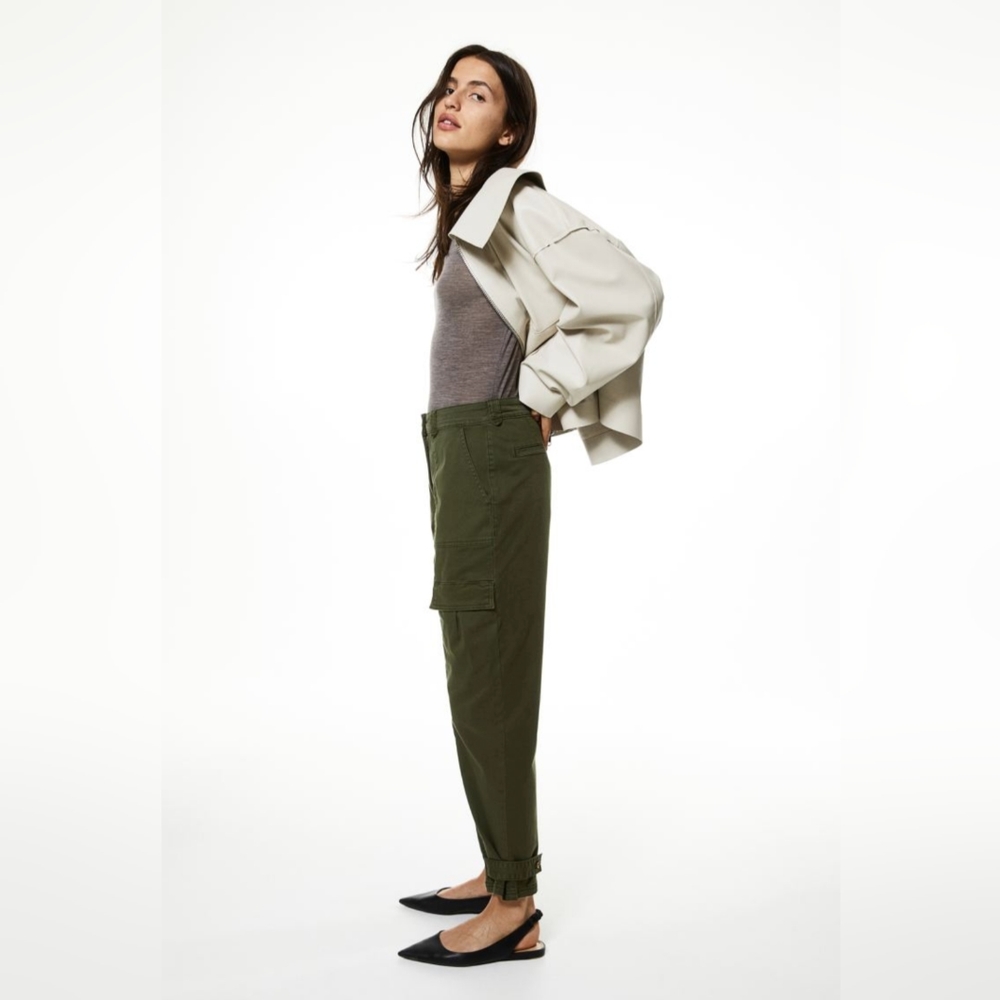 NWT H&M Khaki Utility Cargo Pants